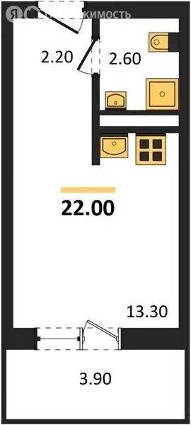 Квартира-студия: Краснообск, жилой комплекс Пшеница (22 м) - Фото 0