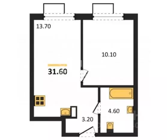 1-к кв. Свердловская область, Екатеринбург ул. Гаршина, 3/2 (31.6 м) - Фото 1