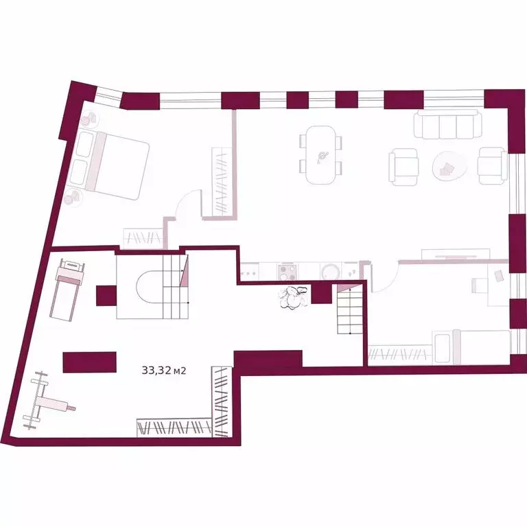 2-комнатная квартира: Тюмень, улица Герцена, 33 (154.41 м) - Фото 1