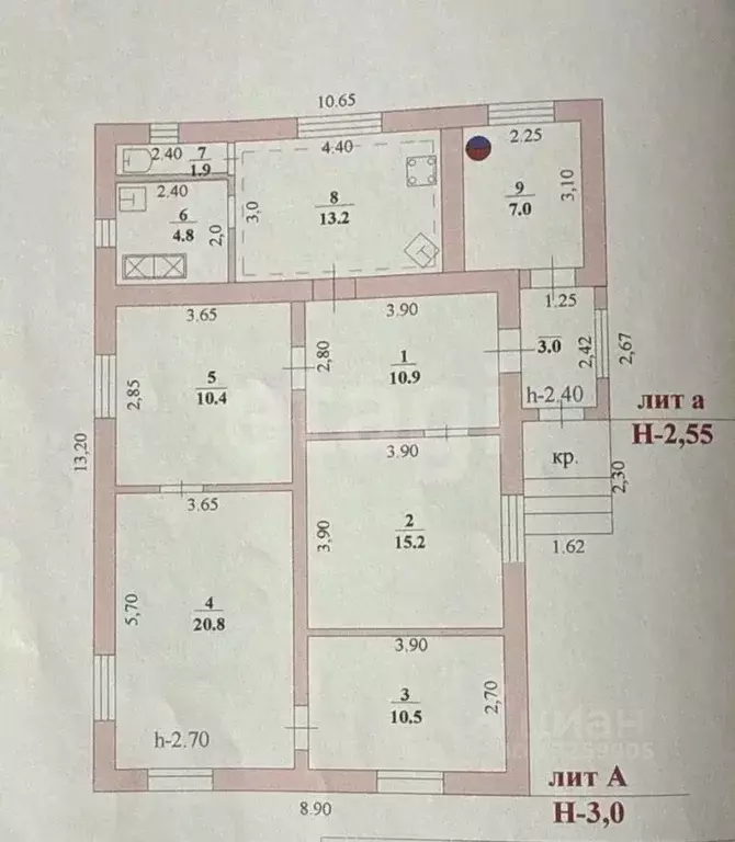 Дом в Липецкая область, Задонск ул. Кольцова, 14 (95 м) - Фото 2
