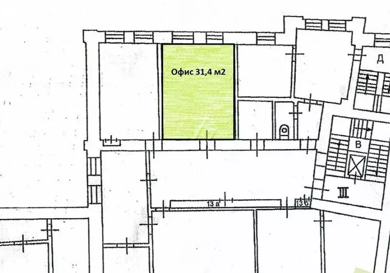 Офис (31 м) - Фото 1