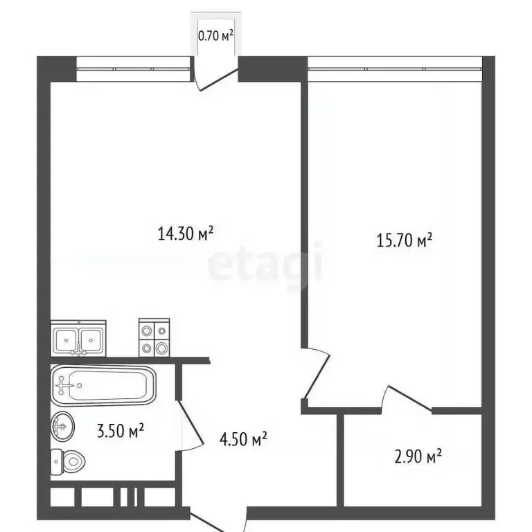 1-к кв. Ярославская область, Ярославский муниципальный округ, пос. ... - Фото 2