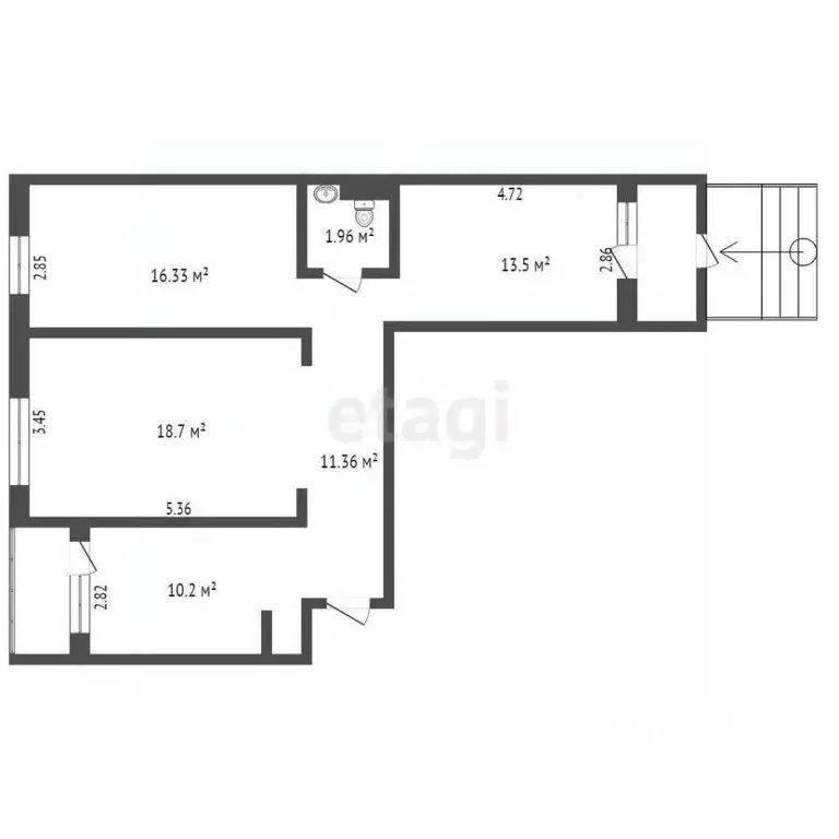 Торговая площадь в Коми, Усинск Парковая ул., 16 (77 м) - Фото 1