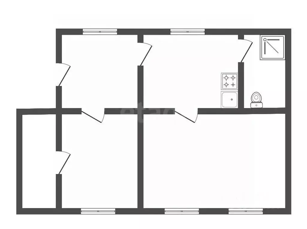 Дом в Воронежская область, Борисоглебск пер. Репина, 2 (73 м) - Фото 1
