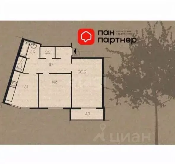 2-к кв. Ленинградская область, Всеволожск Южный мкр, ул. Центральная, ... - Фото 1