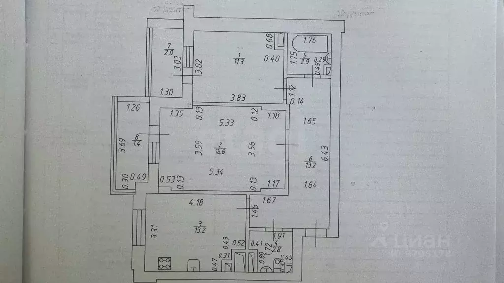 2-к кв. Татарстан, Казань ул. Генерала Махмута Гареева, 11/2 (56.0 м) - Фото 1