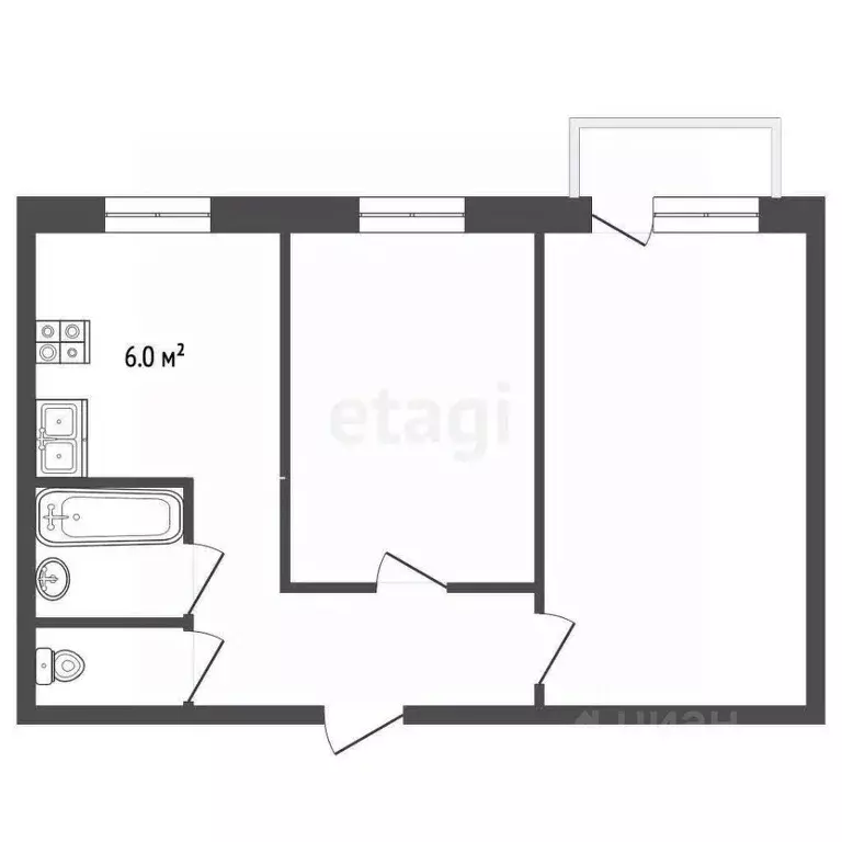 2-к кв. Ярославская область, Тутаевский муниципальный округ, ... - Фото 2