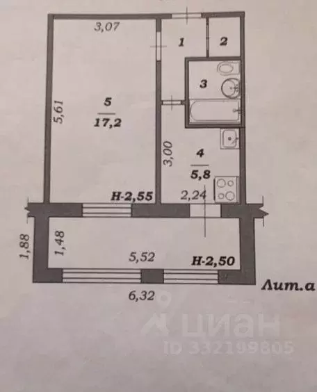 1-к кв. Белгородская область, Строитель Яковлевский городской округ, ... - Фото 1
