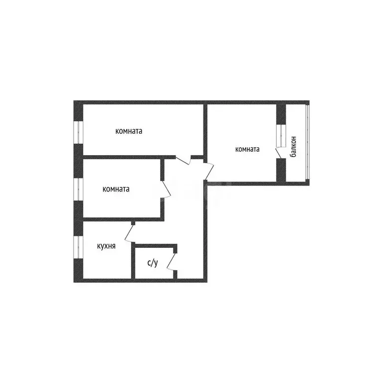 3-комнатная квартира: Курган, улица Свердлова, 8 (60 м) - Фото 1