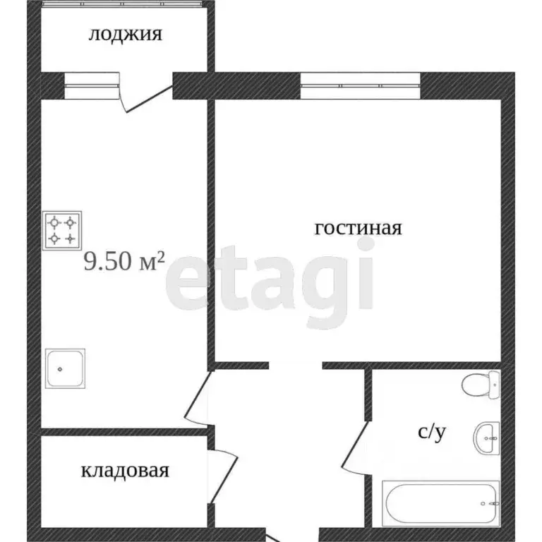 1-к кв. Вологодская область, Вологда Ленинградская ул., 76 (38.0 м) - Фото 1