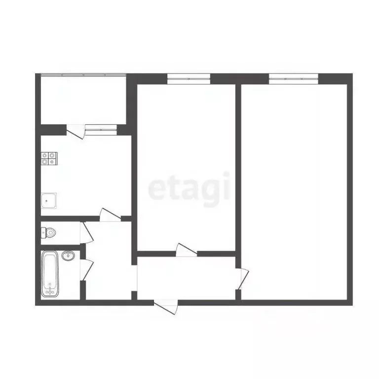 2-к кв. Крым, Симферополь ул. Ешиль Ада (55.0 м) - Фото 2