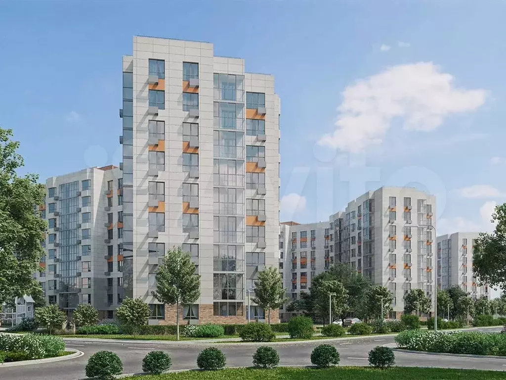 2-к. квартира, 53,8 м, 1/9 эт. - Фото 0