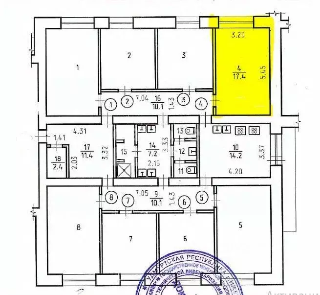 Комната Удмуртия, Ижевск ул. А.Н. Сабурова, 25 (17.4 м) - Фото 1