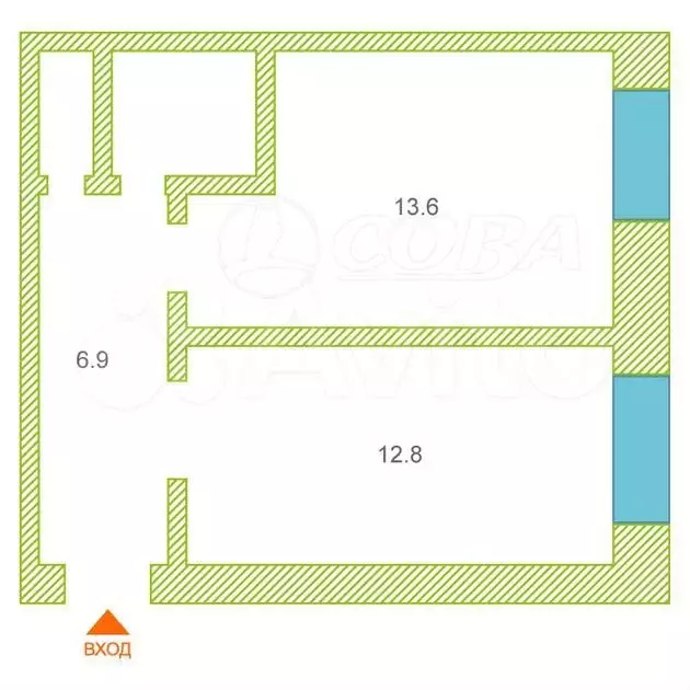 2-к. квартира, 38 м, 2/9 эт. - Фото 0