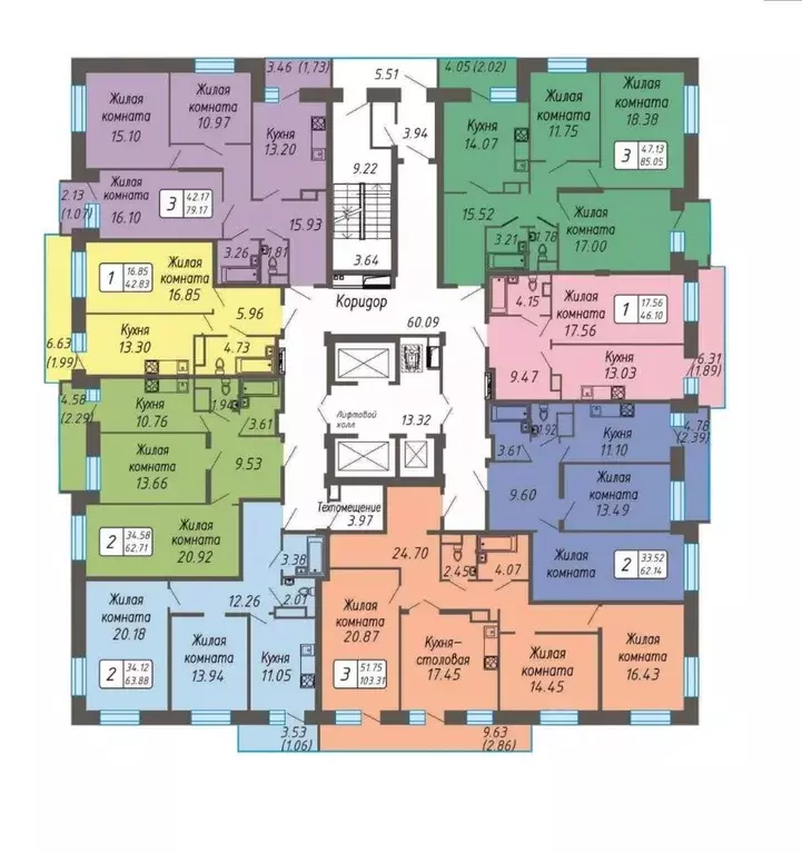 3-к кв. Чувашия, Новочебоксарск ул. Воинов-интернационалистов, поз6 ... - Фото 1