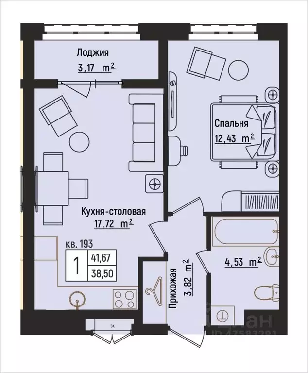 1-к кв. Нижегородская область, Нижний Новгород Литературная ул., 5 ... - Фото 0