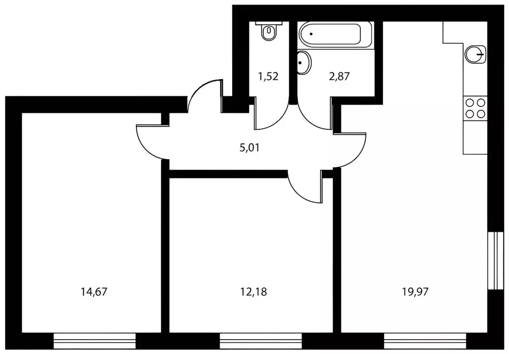 2-к кв. Московская область, Апрелевка Наро-Фоминский городской округ, ... - Фото 2