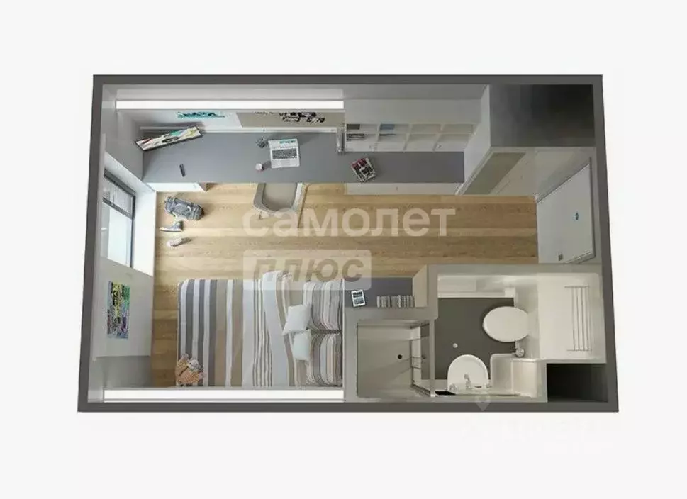 Студия Москва Красноворотский проезд, 3С1 (9.4 м) - Фото 2