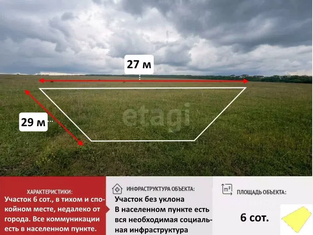 Участок в Крым, Симферопольский район, с. Чистенькое  (6.0 сот.) - Фото 1