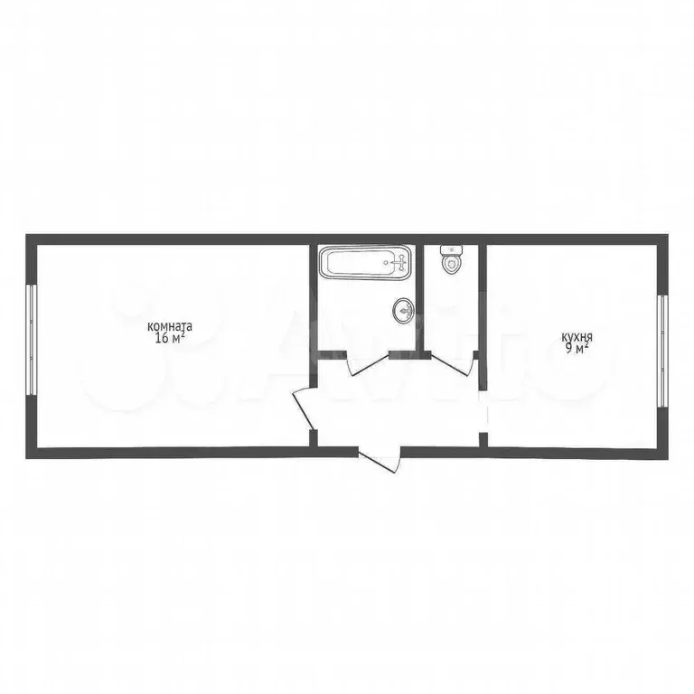 1-к. квартира, 31 м, 3/6 эт. - Фото 0