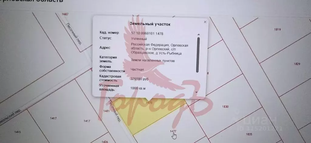 Участок в Орловская область, Орловский муниципальный округ, д. ... - Фото 2