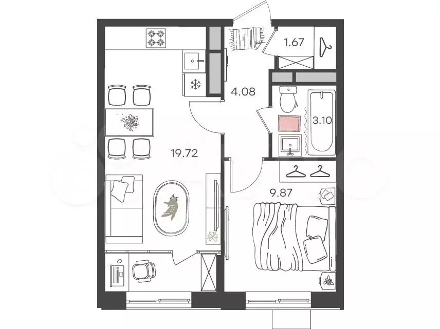 Аукцион: 2-к. квартира, 38,4 м, 21/25 эт. - Фото 0