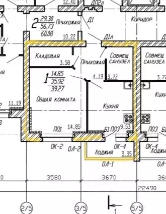 1-к кв. Тамбовская область, Тамбов Астраханская ул., 181Вк3 (39.27 м) - Фото 0