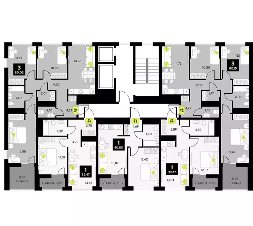 1-к кв. Тюменская область, Тюмень ул. Андрея Приказнова, 2 (40.8 м) - Фото 2