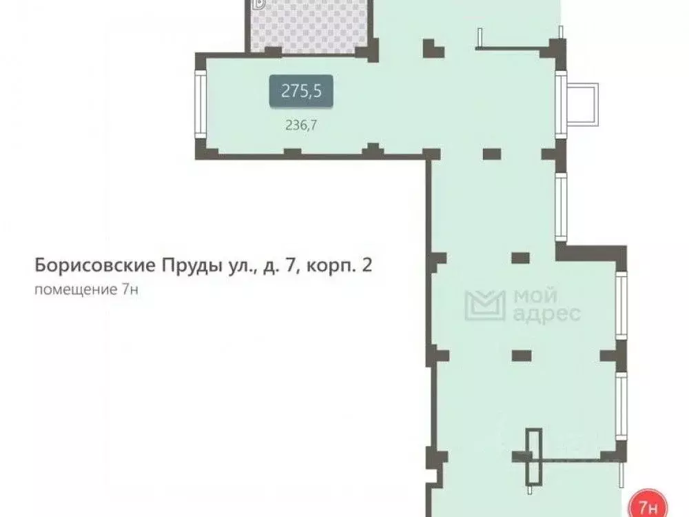 Торговая площадь в Москва ул. Борисовские Пруды, 7К2 (138 м) - Фото 2