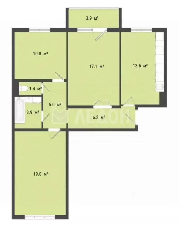 3-к кв. Омская область, Омск проезд 4-й Амурский, 11 (76.8 м) - Фото 2