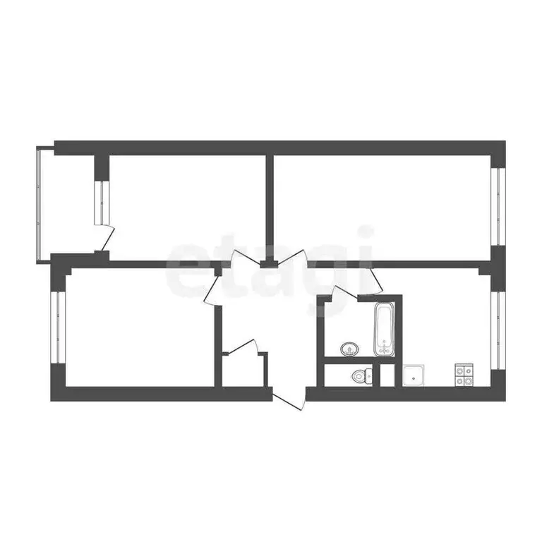 3-комнатная квартира: Сочи, Альпийская улица, 17 (70 м) - Фото 0