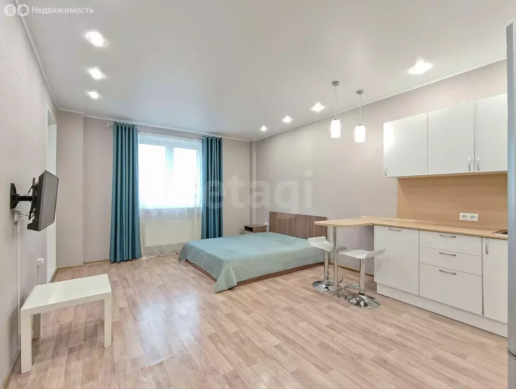 Квартира-студия: Тюмень, проезд Геологоразведчиков, 44А (33.2 м) - Фото 1