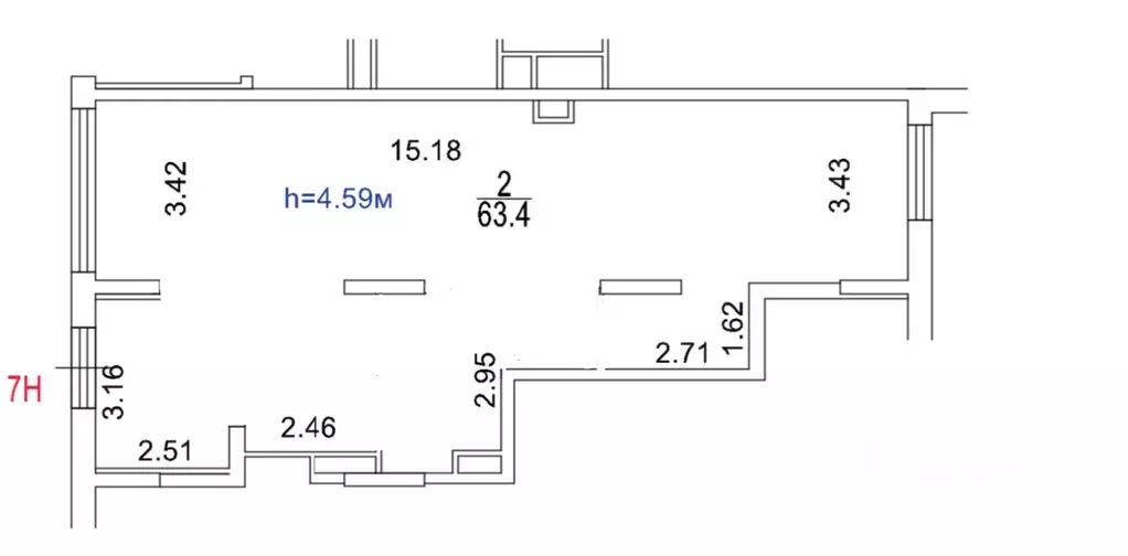 Помещение свободного назначения в Москва Фестивальная ул., 15К2 (81 м) - Фото 2