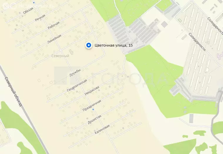 Участок в посёлок Садовый, Цветочная улица, 15 (4.9 м) - Фото 2