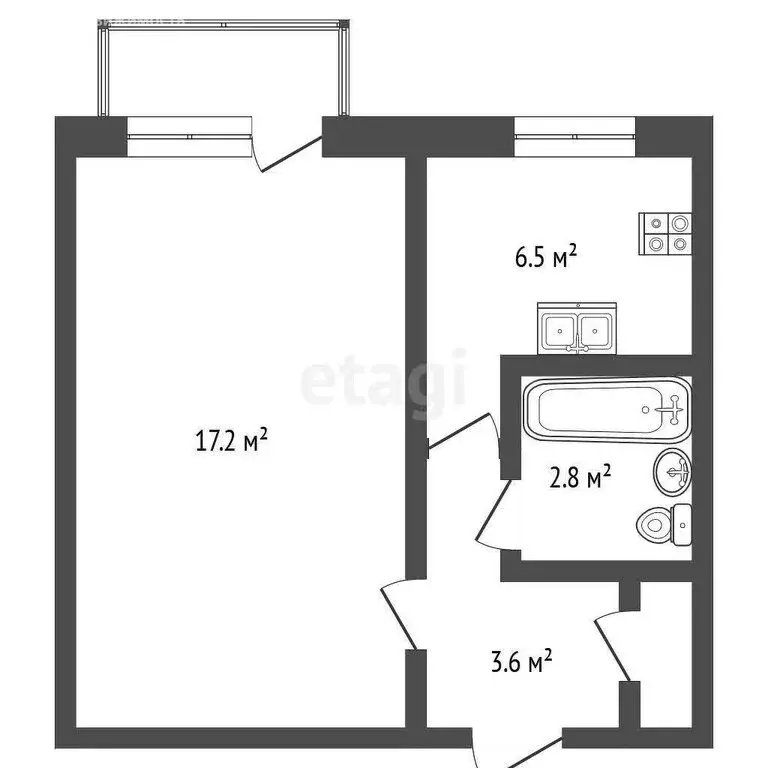 1-комнатная квартира: Ростов-на-Дону, проспект Стачки, 235/3 (30.6 м) - Фото 0