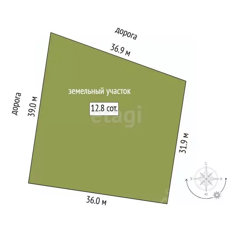 Участок в Тюменская область, Тюмень Лето-Парк кп, ул. Тенистая (12.8 ... - Фото 2