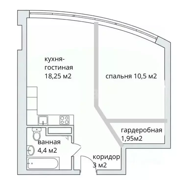 1-к кв. Алтайский край, Барнаул просп. Ленина, 195Ак2 (38.1 м) - Фото 2