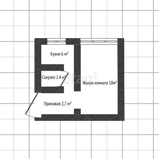 1-к кв. Адыгея, Майкоп ул. 3-го Интернационала, 445 (29.1 м) - Фото 1