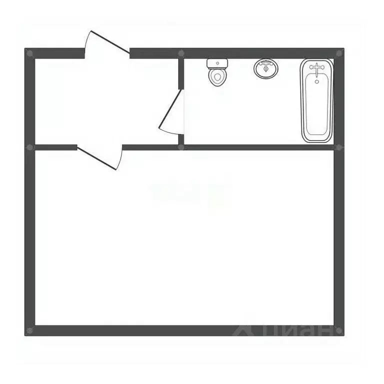 Студия Амурская область, Свободный Парниковая ул., 20 (23.8 м) - Фото 2