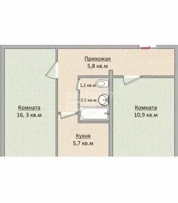 2-к кв. Иркутская область, Иркутск Академическая ул., 10 (41.3 м) - Фото 2