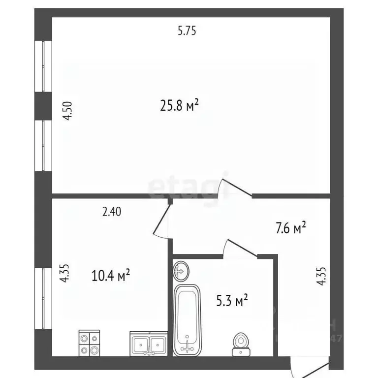 1-к кв. Крым, Симферопольский район, Мирновское с/пос, с. Белоглинка ... - Фото 1