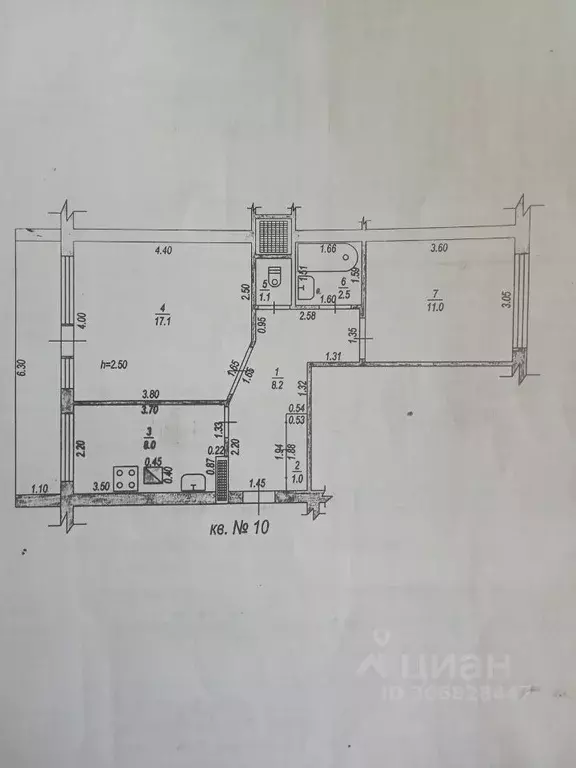 2-к кв. Воронежская область, Поворино Садовая ул., 27 (48.9 м) - Фото 0