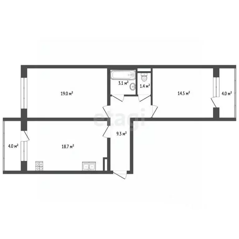 2-к кв. Мордовия, Саранск ул. Сураева-Королева, 5 (66.0 м) - Фото 0