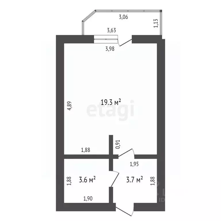 Студия Амурская область, Благовещенск Зейская ул., 323 (27.8 м) - Фото 1