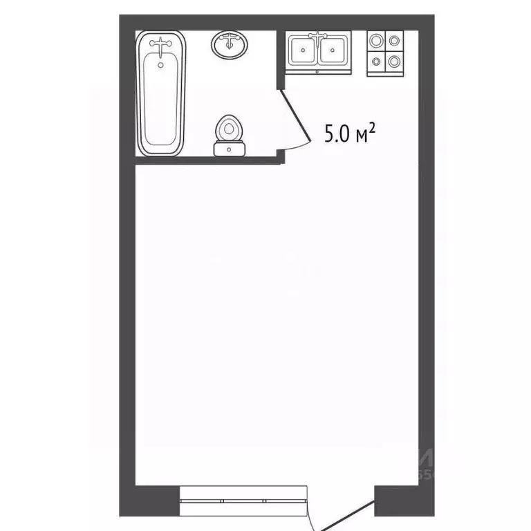 Студия Севастополь ул. Пляж Омега, 8 (37.8 м) - Фото 2
