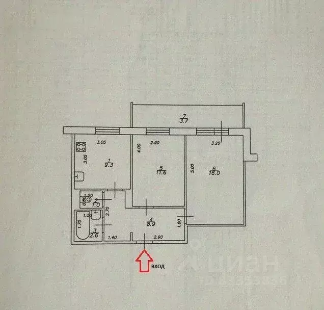 2-к кв. Татарстан, Казань ул. Юлиуса Фучика, 66 (50.0 м) - Фото 1