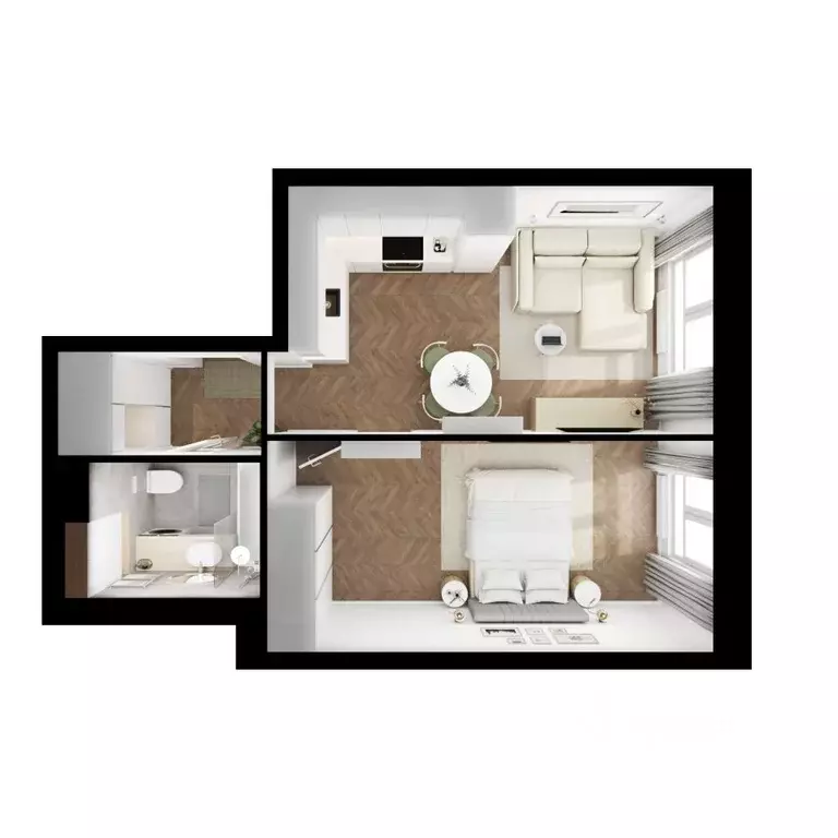 1-к кв. Московская область, Мытищи Яуза Парк жилой комплекс, к12 (38.9 ... - Фото 2