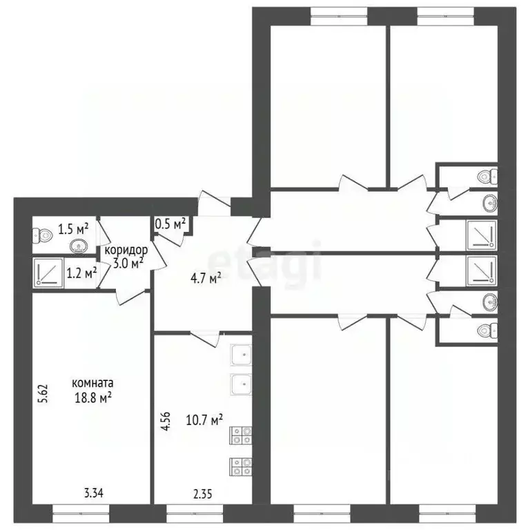 Комната Омская область, Омск ул. 3-я Молодежная, 65 (24.5 м) - Фото 2