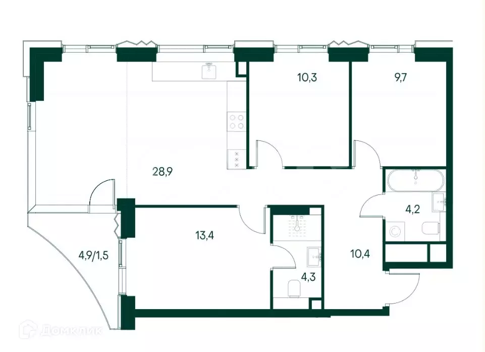 Продаётся 3-к квартира, 81.9 м - Фото 0
