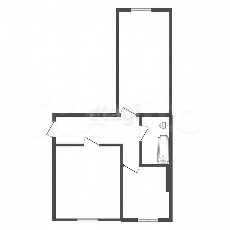 2-к. квартира, 56 м, 4/4 эт. - Фото 0